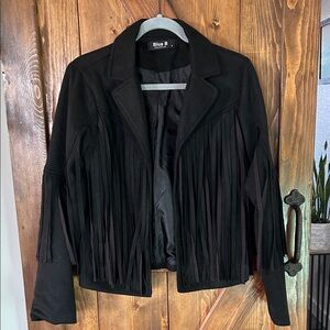 Black Fringe Jacket